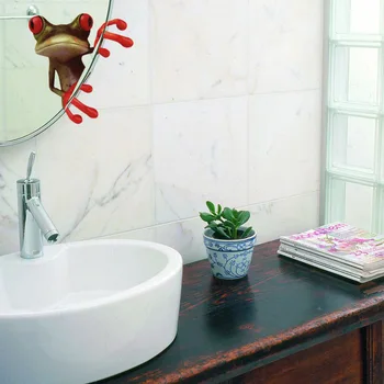 KRAVAT LER 2 ADET DİY Çılgın 3D Kurbağa Tuvalet Sticker Home Dekoratif Sevimli Hayvan Banyo Duvar Çıkartmaları