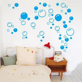 % Kreş mutfak banyo Kabarcık Daire Duvar sticker çıkarılabilir su yalıtımı ev duvar çıkartması PVC duvar stickerglass yatak odası WC