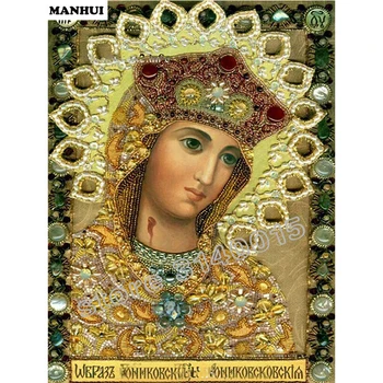 Kutsal anne serisi Elmas Elmas nakış Resim Numaraları Mozaik Ev Dekorasyon BEF217 Tarafından dini Resim simgeleri