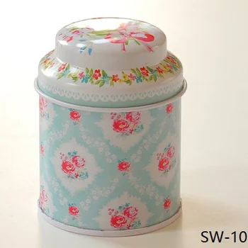 Kutu/saklama kabı/ücretsiz Nakliye Vintage tarzı bahçe çiçek serisi Çay Teneke Kutu/Kesilmiş teneke Toptan temizlik