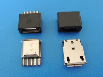Kuyruk için 10 adet/lot Mikro USB 5pin Dişi Soket Konnektör Kaynak Tipi Cep Telefonu Ücretsiz Kargo Şarj