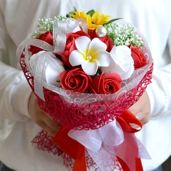 Kyunovia Sabun Çiçek Buketi Ayçiçeği Çiçek Buketi Hediye Düğün Buket Düğün Çiçekleri Hatıra Buket FE37 Heronsbill