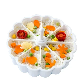 Kürek 8 sorti ile yaratıcı DİY Suşi Kalıp Makinesi Aracı Mutfak aksesuarları Yapma Bento Sushi Pirinç Pişmiş