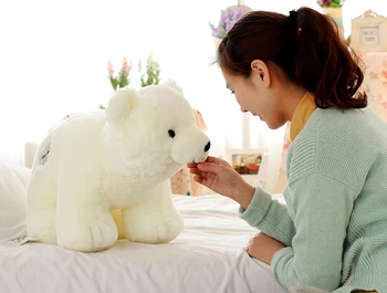 Küçük boyutu kutup ayısı oyuncak beyaz 45cm 0027 hakkında kutup ayısı bebek hediye ayakta peluş