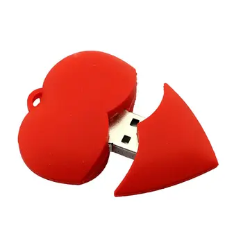 Kırmızı Kalpler Kalp USB Kalem sürücü Orijinal 4 GB 8 GB 16 GB 32 GB Flash Bellek kalem sürücüsü Pendriver U Flash disk Düğün hediyesi