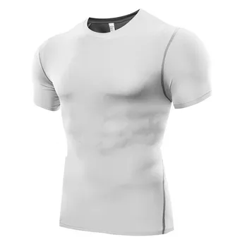 Kısa Kollu Düz Tişört Tayt Tırmanmaya Çalışan erkek Hızlı Kuru Tişörtleri Açık Spor Cilt Spor salonu Tren Altında T shirt Gömlek Erkek Üstleri-