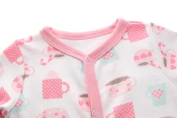 Kız bebek Elbiseleri Sevimli 0 Uzun Kollu Pamuk Karikatür-12 Bebek harfleri ile Bebek Romper bebek Tulum Kostüm