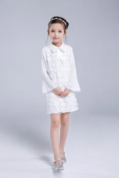 Kız Bebek Kız Parti Cosplay için beyaz Kız Elbise Yaz 2016 Çocuk Gelinlik Prenses Kız Elbise Elbise