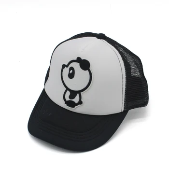 Kızlar GH Çocuklar için 2018 Yaz Çocuk Çocuklar Panda 5 Paneli Örgü Beyzbol Şapkası Kap Açık Şapka Plaj Şapka Kamyoncu Şapkası-536