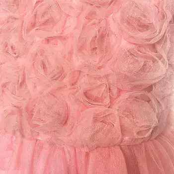 Kızlar Tek Omuz Çiçek 2018 Yaz Prenses Düğün Dans Rose Elbise Kız Elbise Yarışması 1 Boyutu Elbise
