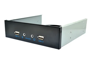 L 4 Port 3.5 mm Ses+ USB HD.Güç Adaptörü USB 2.0 Hub Spilitter 2Ports USB İle 0 5.25 İnçlik Disket Bay Ön Panel.0
