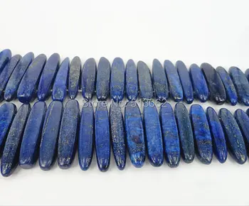 Lapis Lazuli Üst yaklaşık 58pcs/strand Sopa Boncuklar Mezun olmuş,Doğal Lapis Şekil Nokta Kolye Boncuk Tusk