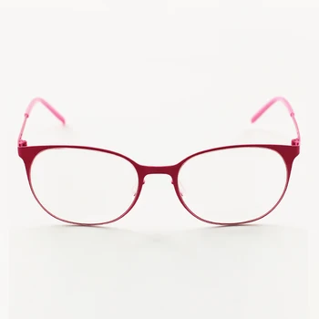 Laura Peri Ultra-ince Paslanmaz Çelik Göz Kadınlar Renkli Hafıza Süper Flex Optik Gözlük Çerçeve için Çerçeve gözlük