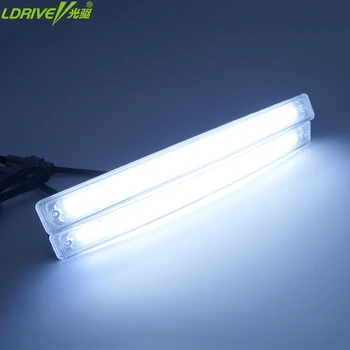 LDRİVE 2 adet ultra Parlak syling Gün Işık Araba Gündüz Işıklar 6000k 12 V DC Oto Sis lambası Sürüş Lambaları Araba LED