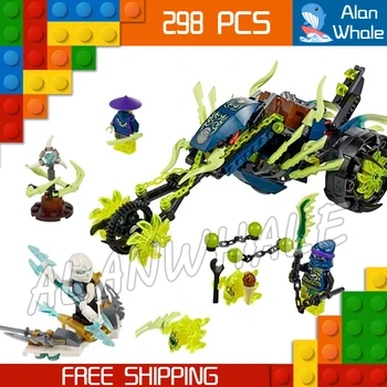 Lego İle Uyumlu Blok Tuğla Bina 298pcs 2016 Bela 10395 Ninja Zinciri Döngüsü Pusu Motor Ustaları oyuncaklar