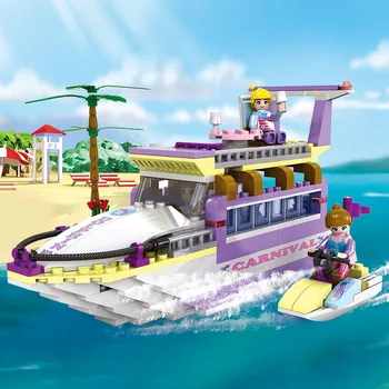 Legoe Kız Çocuklara Çocuklara Hediyeler Tekne Moto Ağaç Yat İçin Blok Oyuncaklar Bina Uyumlu