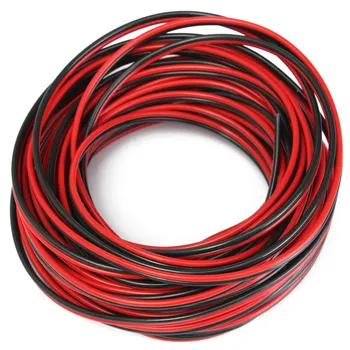 LEORY İçin Kırmızı Ve Siyah Hoparlör Kablosu 10m 0.5 2*mm Ses Çekirdek Tel Ev Stereo HiFi/Araba Ses Sistemi