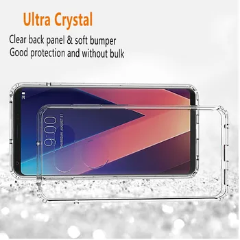 LG Olması Durumunda, V 30 Net Kristal Şeffaf için OneMinus Darbeye dayanıklı Durumda Sabit Telefon çanta Kapak