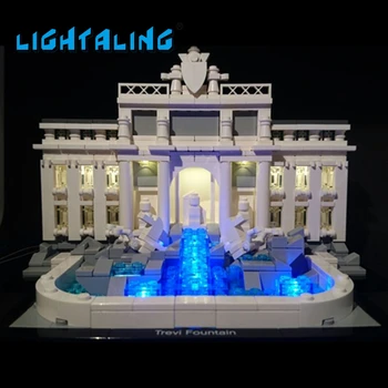 Lightaling Marka 21020 Yapı taşları Tuğla Mimarisi Işık Oyuncaklarla Trevi Çeşmesi Uyumlu Işık Kiti LED