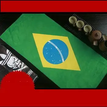 LKQBBSZ Dünya Kupası spor basketbol futbol spor havlu karikatür banyo havlusu,İngiltere,Almanya, Fransa, İtalya ulusal bayrak havlu