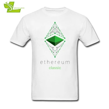 Logo Ethereum Klasik T-Shirt Yetişkin En Son Camisetas Boş Rahat T-Shirt Erkek Kısa Kollu O Boyun Havalı Baba Tees Ethereum