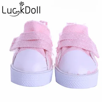 Luckdoll Düz Renk Tuval Ayakkabı 14.5 inç için Uygun American Girl Doll Wellie Bebekler için bebek Aksesuarları Bebek Ayakkabı Gönüllüleri