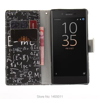 Lüks Resim Xperia XA Ultra İçin Sony Ericsson C6 XZ X Kompakt Cüzdan Tarzı cep Telefonu Durumlarda İçin Flip Deri kapak kılıf Standı