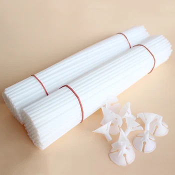 Malzemeler için yüksek kaliteli 50 setleri/lot 30 cm lateks Balon Sopa beyaz PVC çubuklar Balon Düğün balon dekorasyon aksesuarları