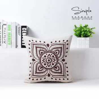 Mandala yastık soyut geometrik yastık dekoratif yastık kırlent keten yastık kanepe minder kapak çiçek kapak