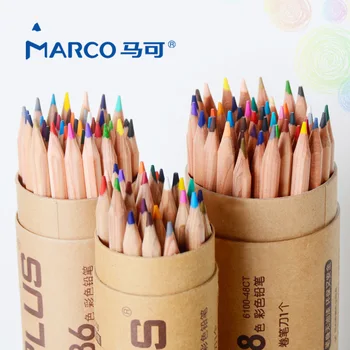 Marco Renoir 24/36/48 Renk Yağlı Profesyonel Sanat Renkli Kalem 6100 lapices de renkler acuarelables Okul Sanat Malzemeleri Yetişkin