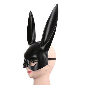 Maskeli Seksi Tavşan Kız Yüz Maskesi Tavşan Kulakları Maskeli Balo Partisi Olay Kostüm
