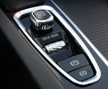 Mat ABS İç Araba Elektronik el Freni Kapağı Trim 1 ADET Volvo GÖRÜŞTE 2018 OLMAKLA-2018 araba için Aksesuarlar stil Uygun-
