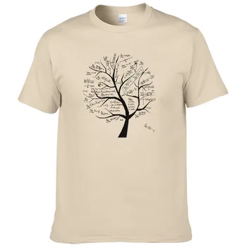Matematik Matematik Formülü Ağaç T Rahat Pamuk Tshirt erkekler için Gömlek T-Shirt Kısa Kollu Yaz Stili 166 Basılmış - #
