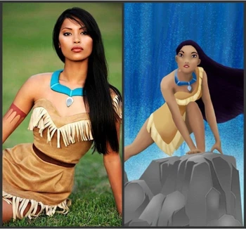 Matoaka Kızılderili Prenses Pocahontas kostüm Matoaka Cadılar Bayramı Kostümü Elbise Bayan seksi elbise Kostüm Cosplay