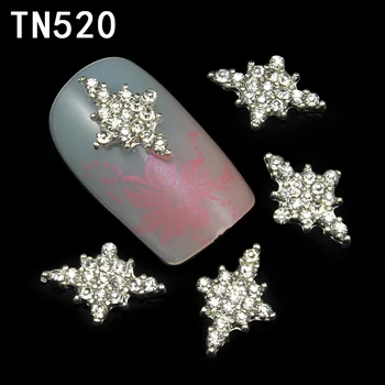 Mavilik 10 adet Glitter Silver Cross Şeffaf Taslar 3D,Dekorasyon TN520 Jel Lehçe DİY Alaşım Çekicilik Çivi Kullanılan Araçlar