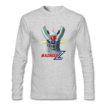 Mazinger Z T Shirt Pamuk Uzun Kollu Özel Marka-giyim Moda Takım t-Shirt Homme