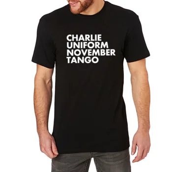 Mens Charlie Üniforma Komik Saldırgan T-Shirt Erkek Noel Hediyesi Tee