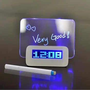 Mesaj Panosu Dijital Çalar Saat Takvim masaüstü Dijital elektronik tablo ile Floresan Dijital Çalar Saat LED saatler