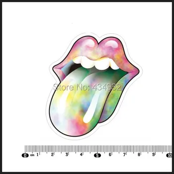 Min.sipariş [Tek]10 (mix sipariş )Özel satış Rolling Stones psychedelic kırmızı dudaklar Laptop Sticker BoxNotebook Araba stilistlik