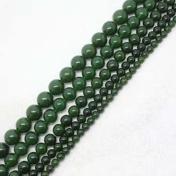 Mini. Sipariş $7! 4-14 mm Yeşil Çay Renk Jades DİY Takı 15 Gevşek Yuvarlak Boncuk Yapma