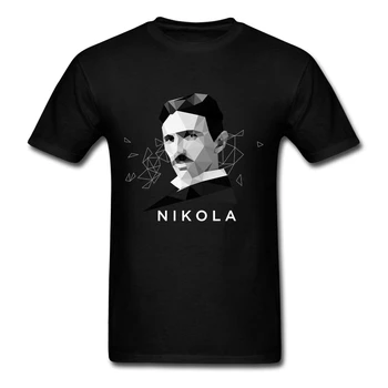Mizah Gençlik Nikola Tesla, Kısa Kollu T-Shirt Crewneck T Shirt Erkek 2017 Gençlik Tesla Özel Bir Grup Gömlek