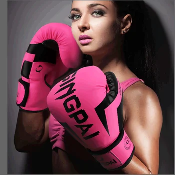 MMA Boks Eldivenleri Erkek/Kadın kum torbası/Muay Thai//Boxe De Luva Eğitim Spor Aletleri pembe Dövüş eldiven kickboks