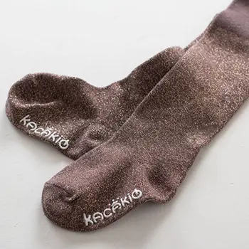 Moda 0 Sıcak Külotlu çorap Çocuk İnce Pantolon Çorap Kızlar için Pamuk Bebek Tayt Bling-7Years