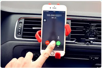 Moda karikatür silikon Araba cep telefonu tutucu çok Fonksiyonlu araç telefonu parantez telefon rafları ek outlet