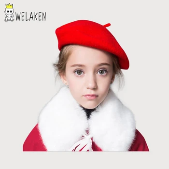 Moda Kız 2 Sonbahar Kış Yün Kapaklar Bebek Giyim Katı Kaliteli Çocuk Aksesuarları-12Yrs Çocuk Şapka Bere
