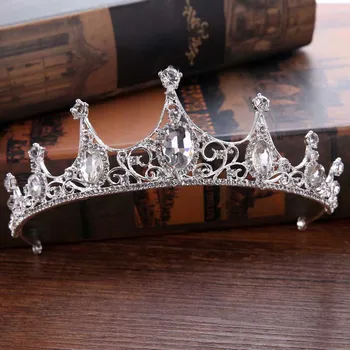 Moda lüks kristal kadın Prenses taç başlık takı düğün saç Aksesuarları Hediye