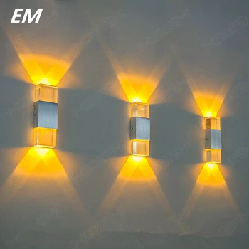 Modern Duvar Lambası Akrilik W/6,0 90~260V Yatak Odası Lambaları Merdiven Aydınlatma Led duvar lambası, kristal Lamba aplik ZBD0005 Led