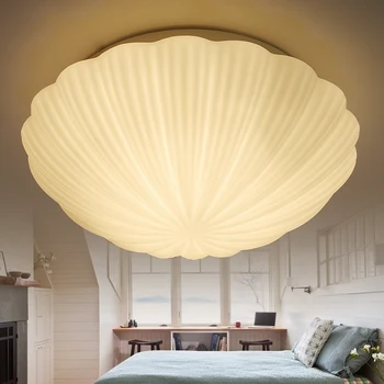 Modern kısa lamba kabuk tavan ışık fikstür Ev deco Romantik çocuk yatak odası cam E27 ampul tavan Kişiselleştirilmiş