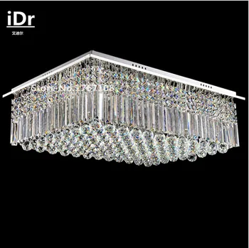 Modern lüks kristal lightsLED dikdörtgen oturma odası tavan lambası yatak odası lamba restoran ıdr-0115
