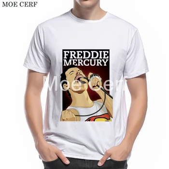MOE CERF 2018 Yaz Yeni Varış Queen Solisti Freddie Mercury Baskılı T-shirt Yaz Moda Marka Erkek 2 L9 Gömlek-P-Tee